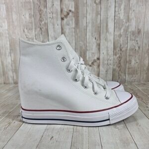 Converse Chuck Taylor All Star Wedge High Top Sneakers White‎ Women's Size 9